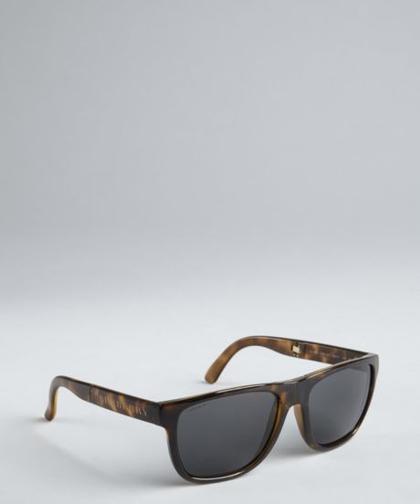 Burberry Havana Brown Tortoise Print Acrylic Foldable Wayfarer Sunglasses In Brown For Men Lyst