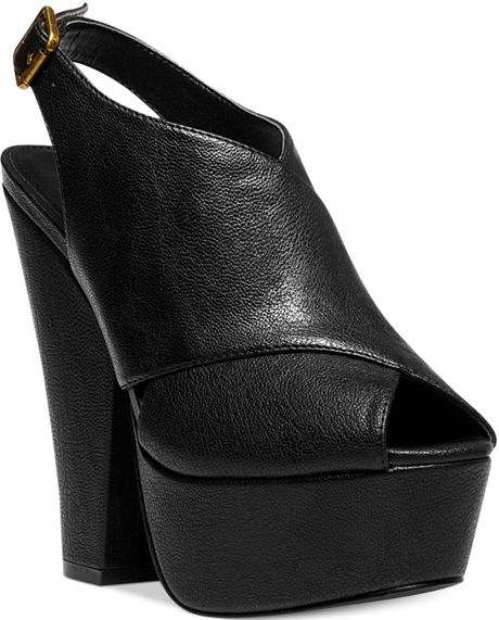 Steve Madden Womens Galleria Platform Wedge Sandals in Black | Lyst