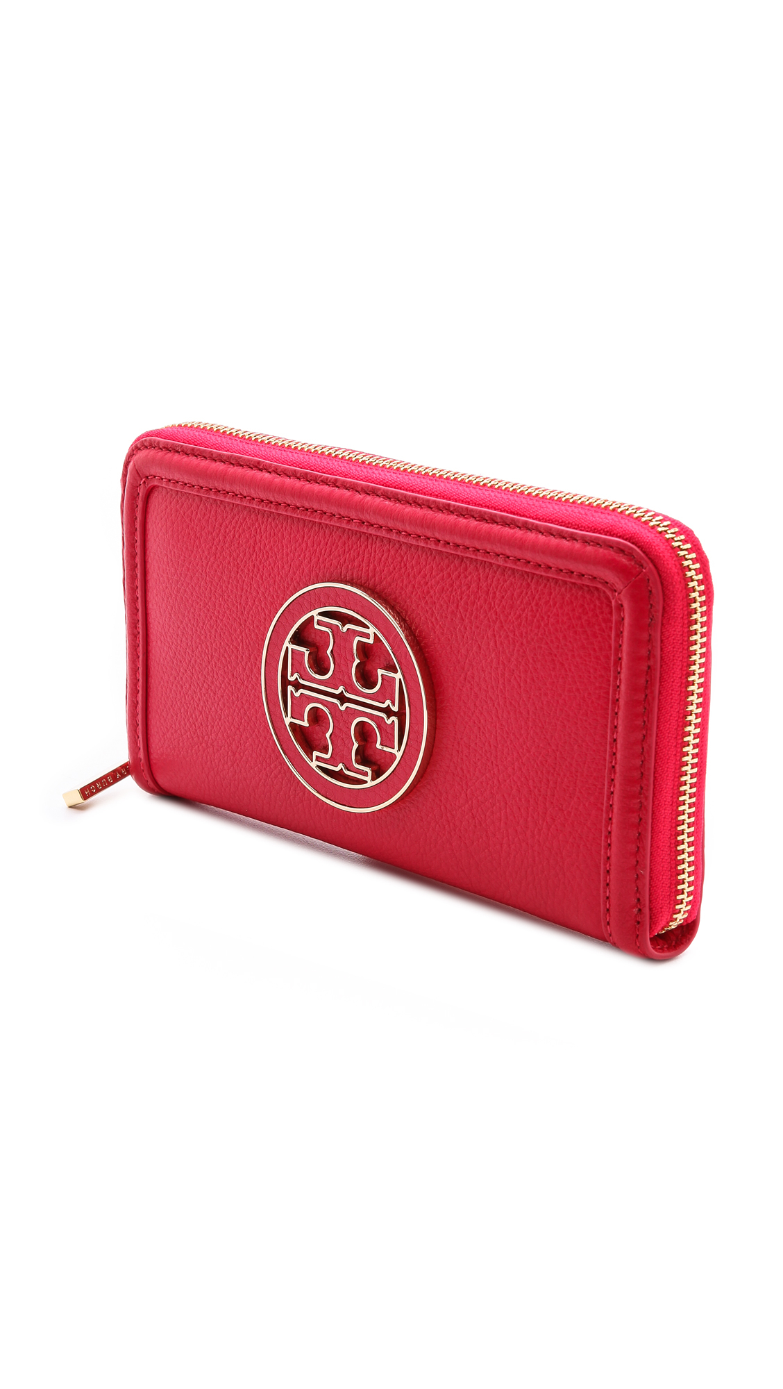 Tory Burch Amanda Zip Continental Wallet New Carnival in Red (New