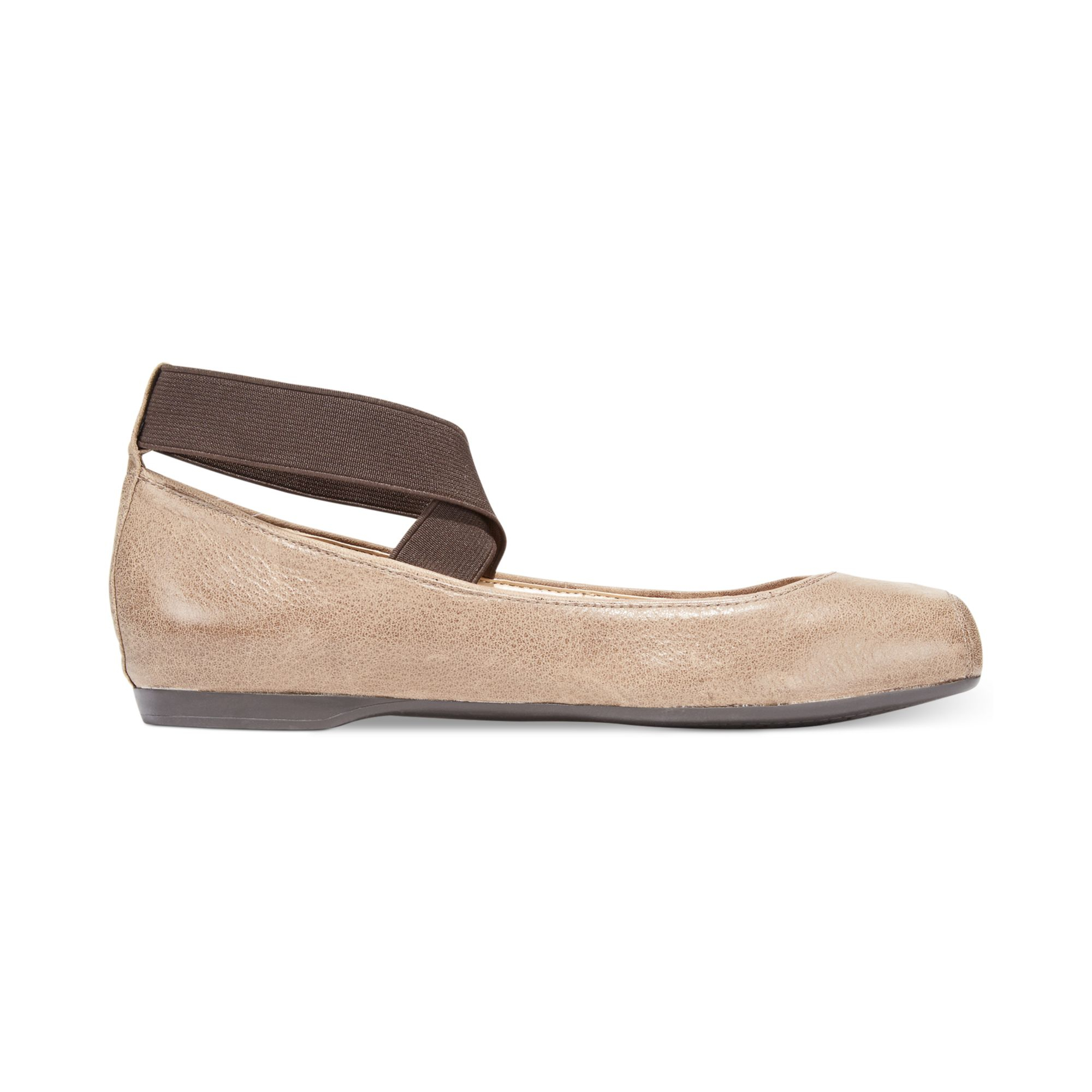 elasticized ballet flats