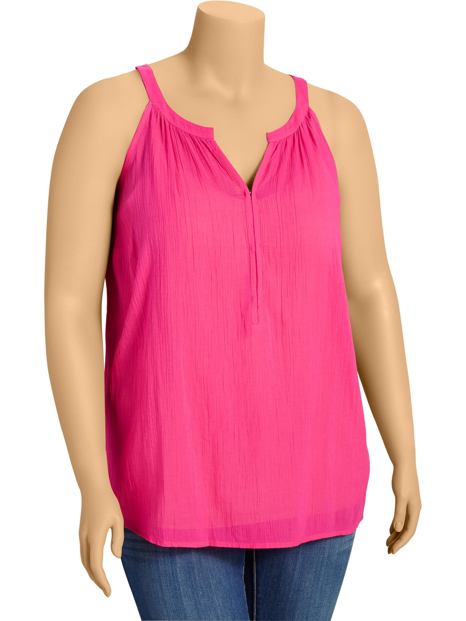 Old Navy Plus Crinklegauze Swim Coverups in Pink (Pinks On Fire)