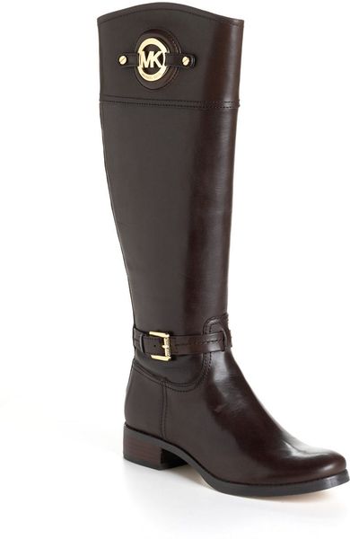 Michael Michael Kors Stockard Tall Leather Riding Boots in Brown