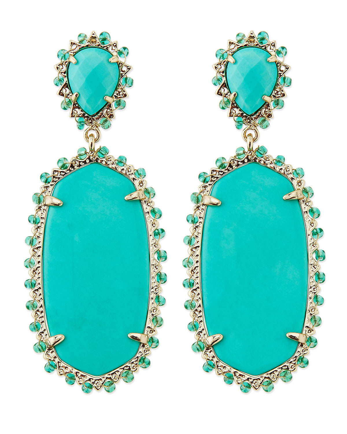 Kendra Scott Parsons ClipOn Earrings in Blue (TEAL) Lyst