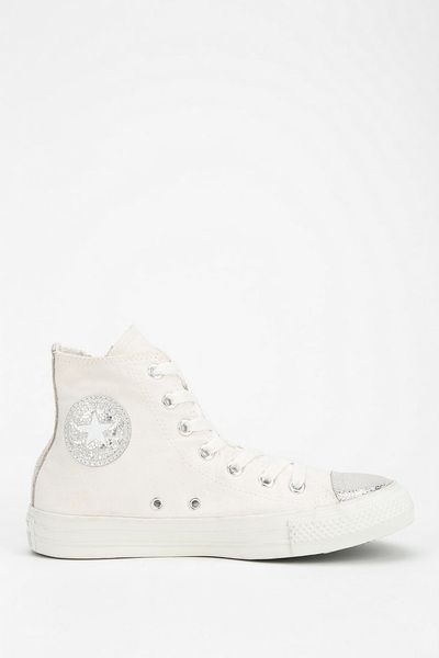 white glitter converse high tops
