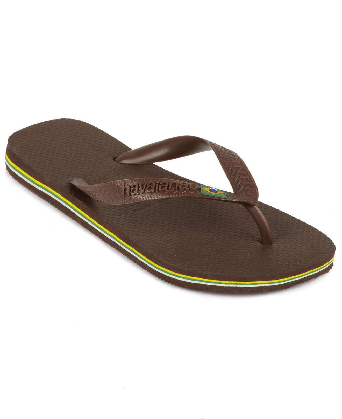 Havaianas Brazil Flip Flop Sandals in Brown for Men (Dark Brown ...
