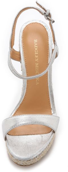 badgley mischka silver wedges
