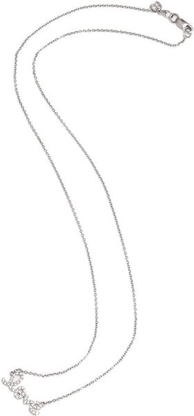 Sydney Evan White Gold Love Necklace in Silver (White Gold)