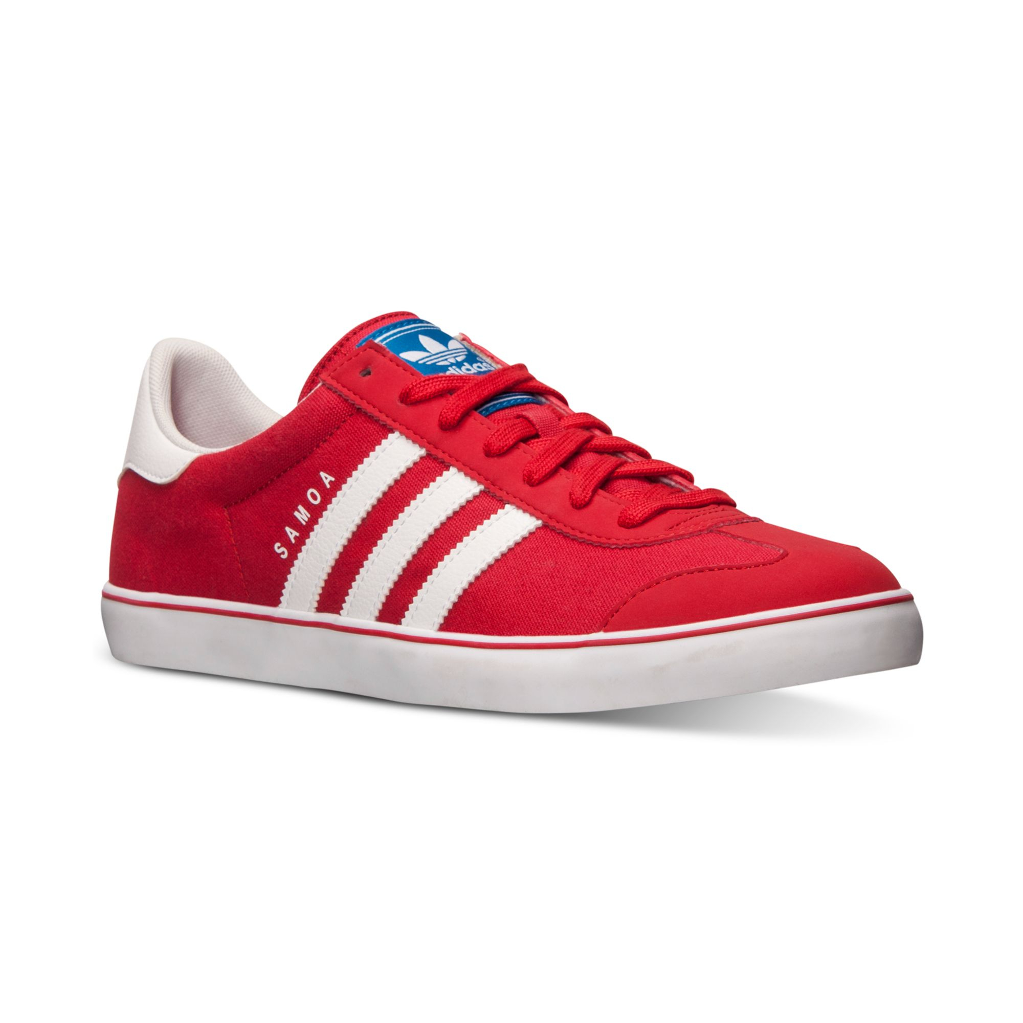 red and white adidas samoa