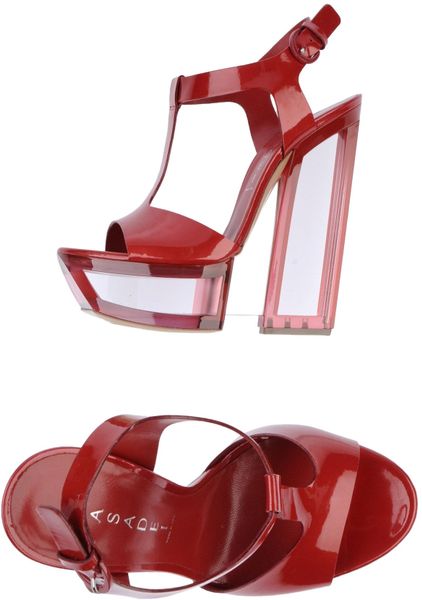 Casadei Wedge in Red | Lyst