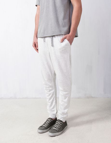 white jogging trousers