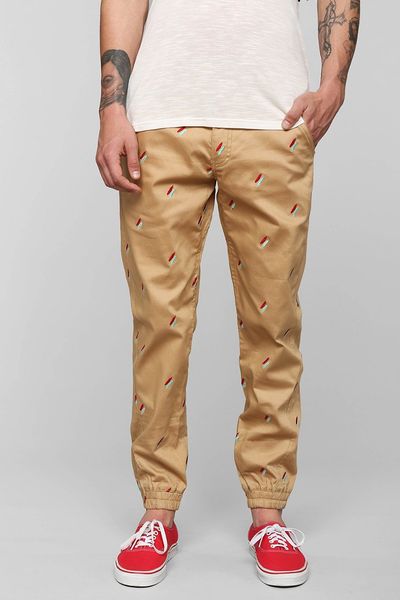 khaki jogging bottoms