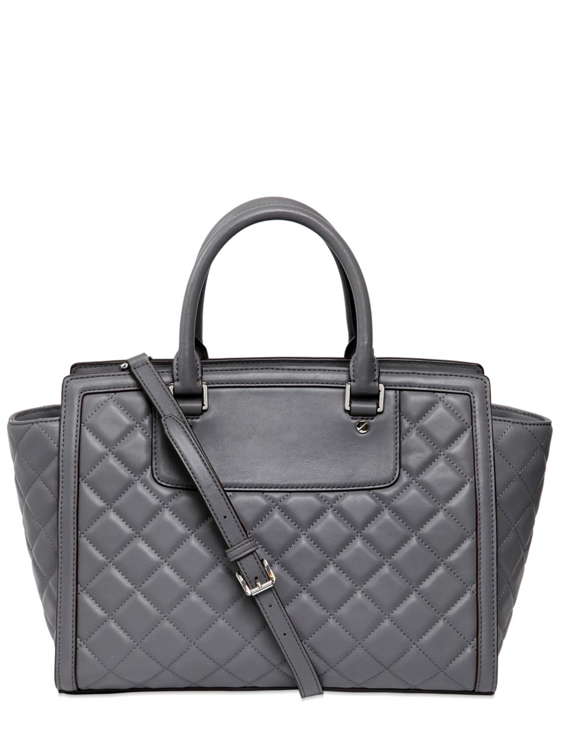 michael kors grey quilted bag