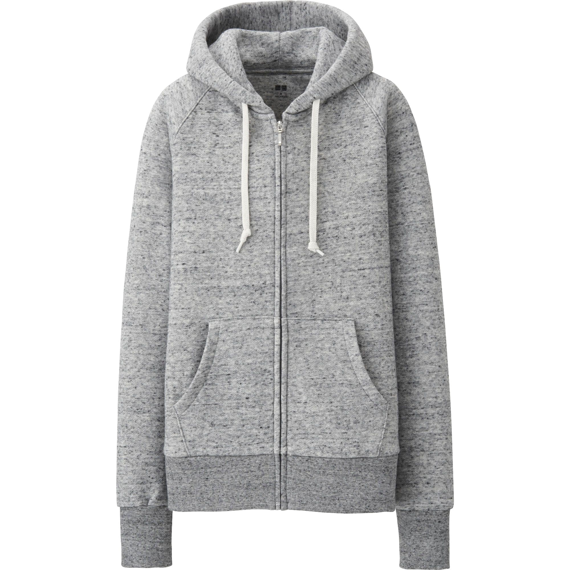 uniqlo sweat full zip long sleeve hoodie