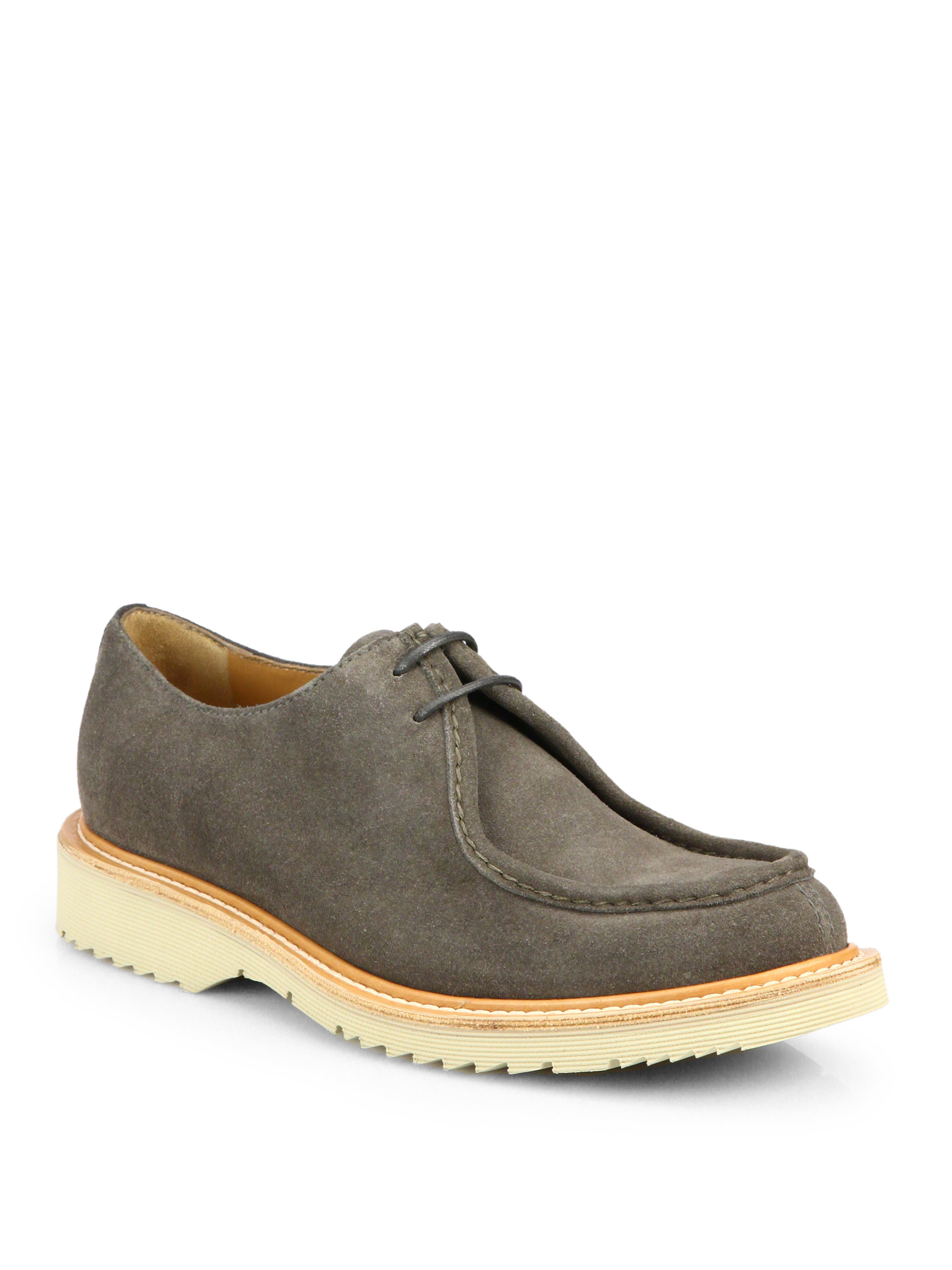 prada grey suede trainers