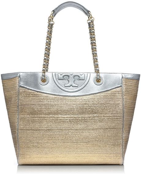 tory burch fleming metallic