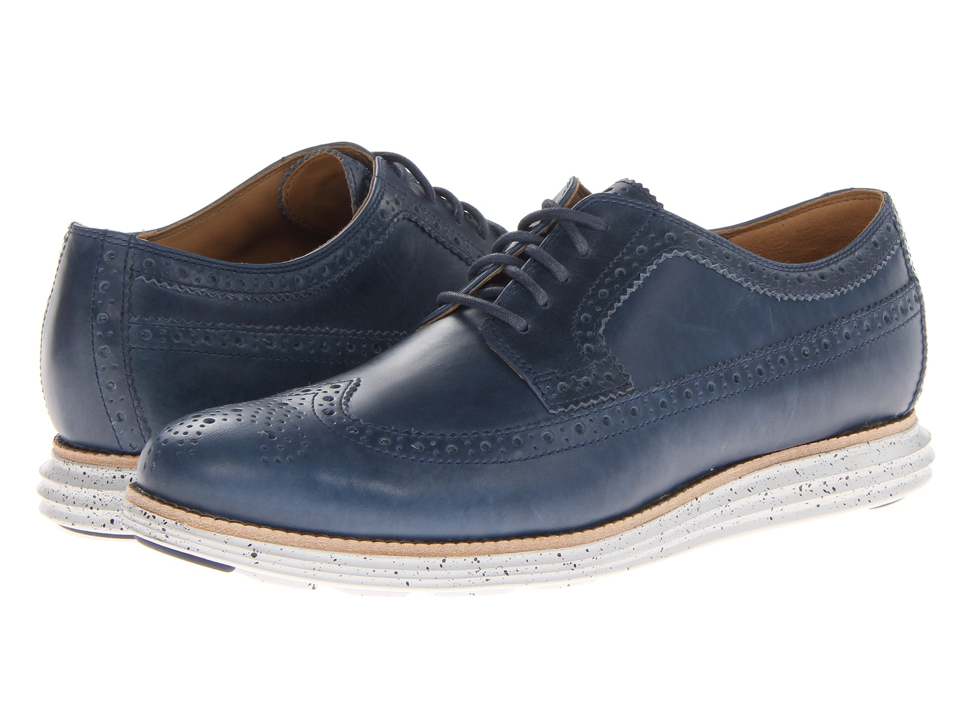 Cole Haan Lunargrand Long Wingtip In Blue For Men Blazer Bluecloud Dancer Lyst 1164