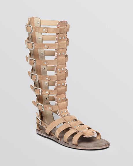 Ash Tall Gladiator Sandals - Nymphea Tall in Brown | Lyst