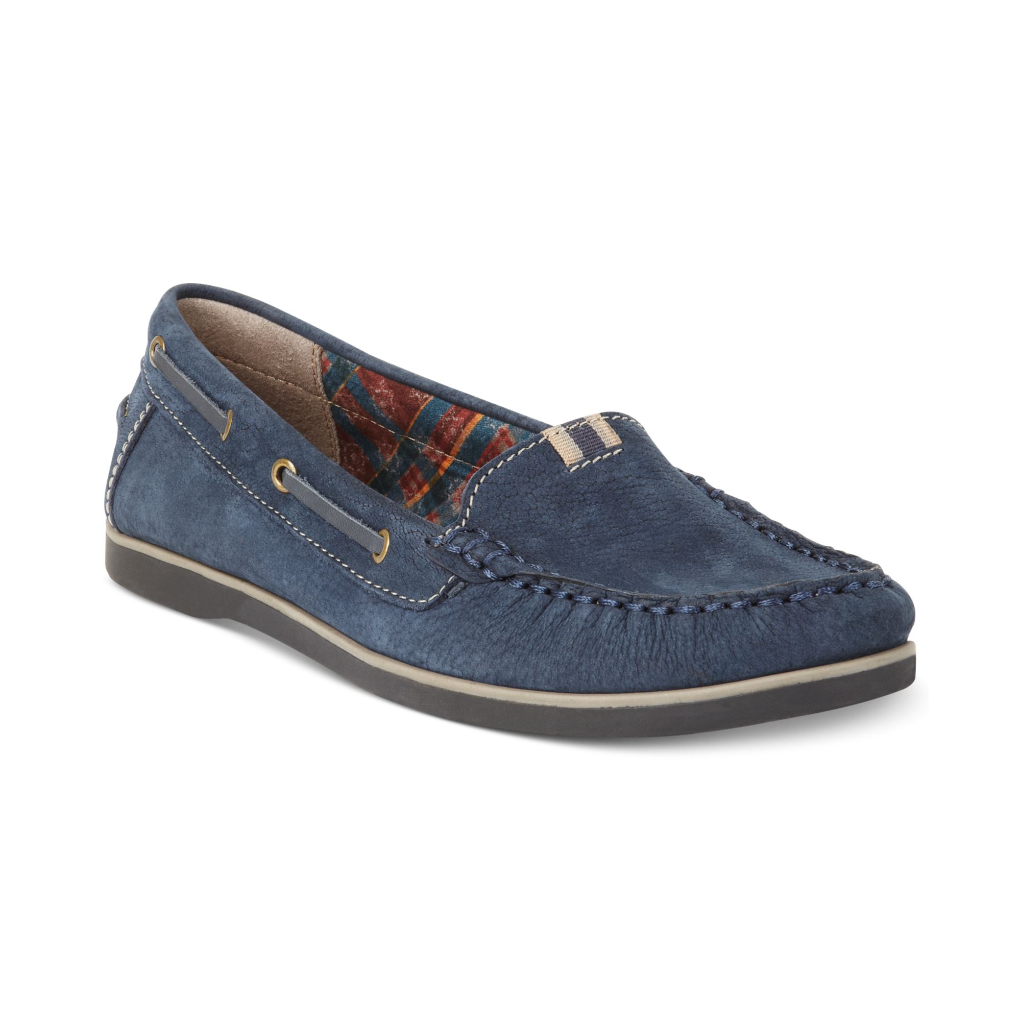 Naturalizer Hanover Boat Shoes in Blue (Navy Nubuck