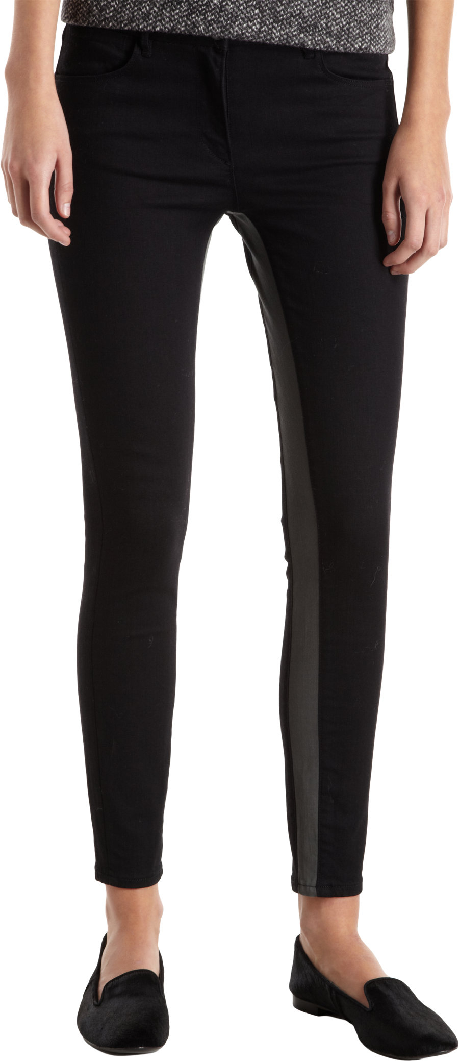 3x1 Channel Seam Jeans Blackgrey in Black Lyst