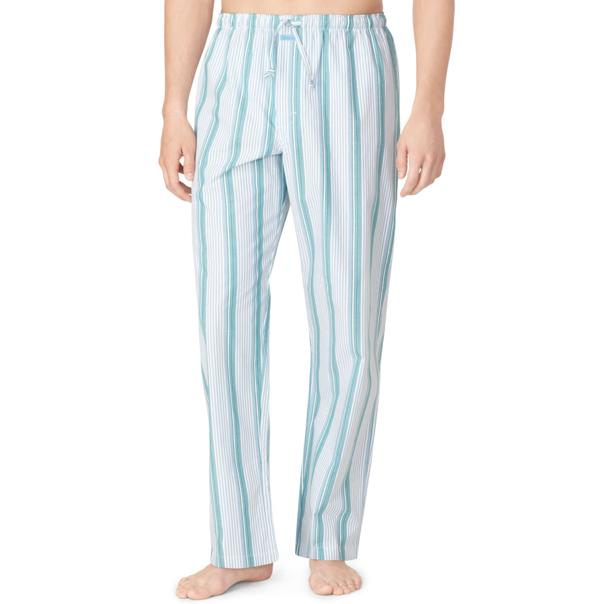 Calvin Klein Mens Striped Pajama Pants In Blue For Men Metropolitan Stripe Lyst