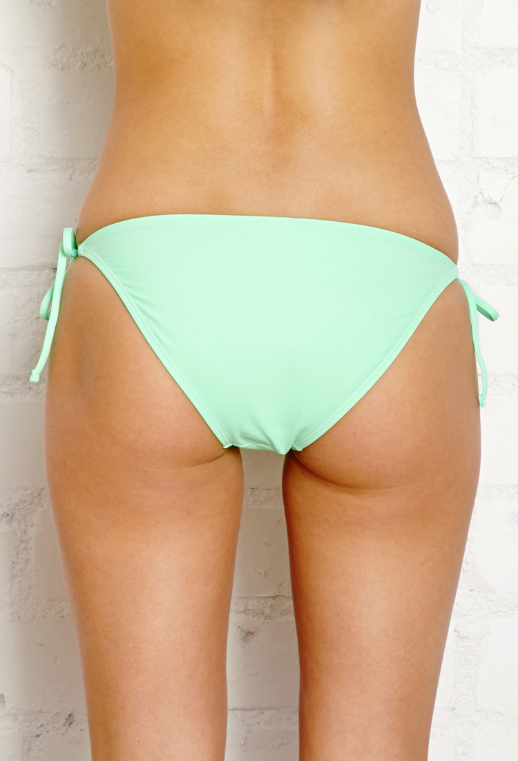 Lyst Forever Basic String Bikini Bottom In Green