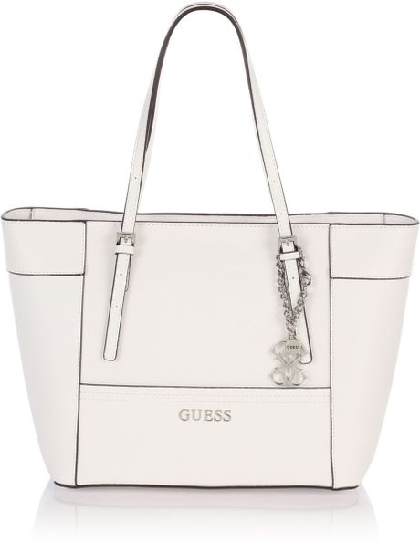 White Guess Handbag. GUESS Women&#39;s Britta Mini Crossbody Top Zip White One Size.