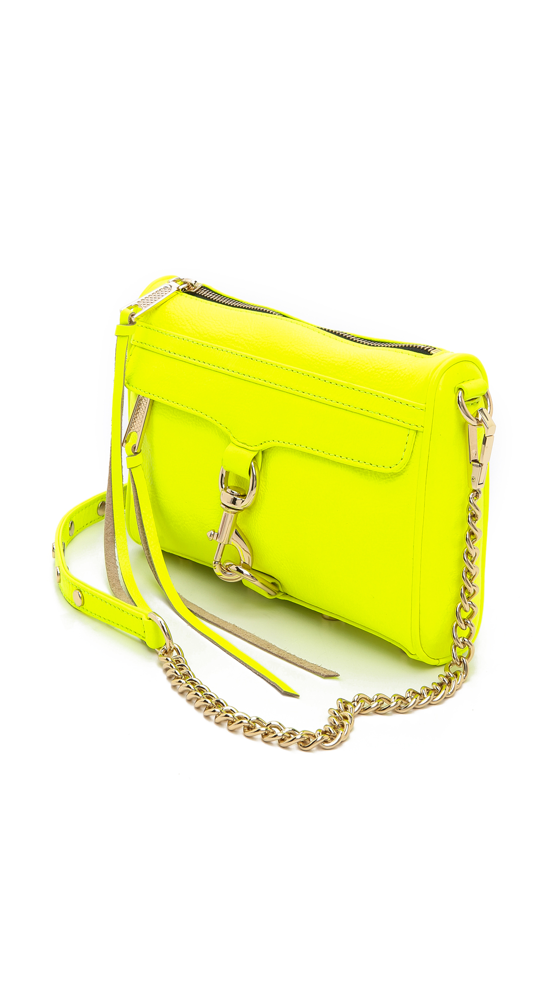 Rebecca Minkoff Neon Mini Mac Bag in Yellow (Neon Yellow) | Lyst