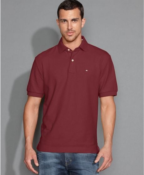 Tommy Hilfiger Ivy Short Sleeve Polo Shirt in Red for Men (Burgundy) | Lyst