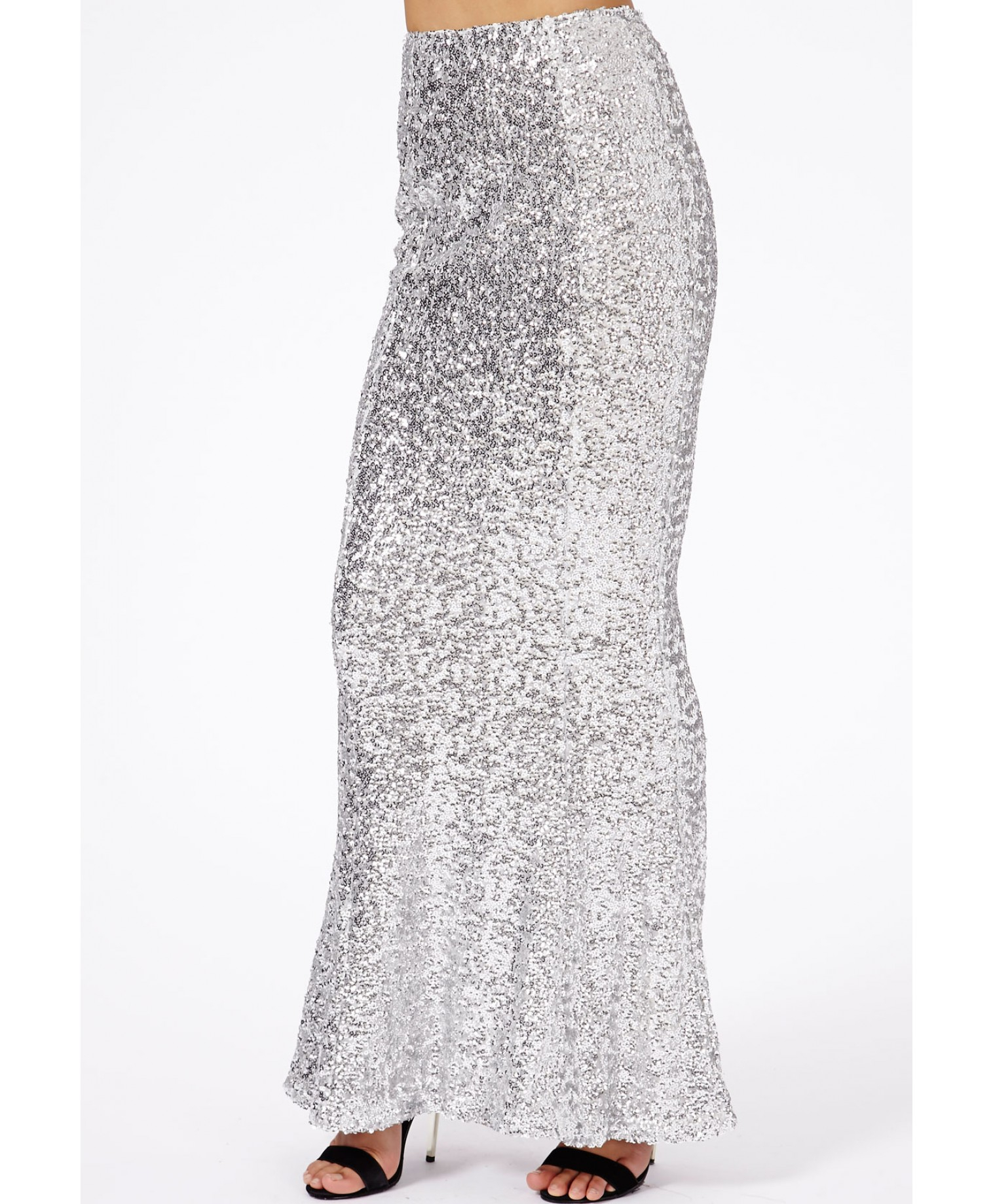 silver sequin maxi