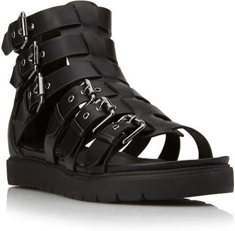 Forever 21 Street Chic Gladiator Sandals in Black | Lyst