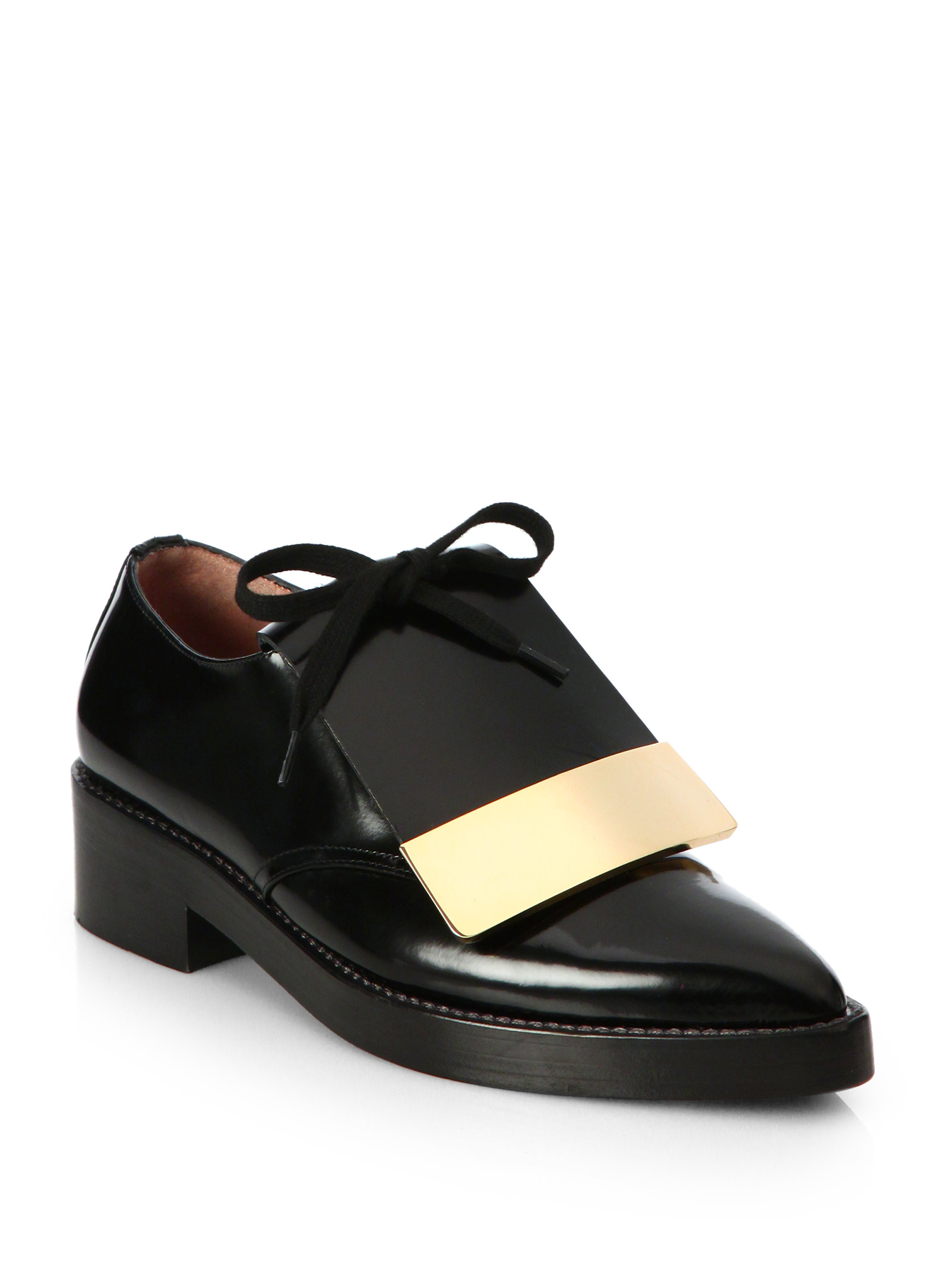 black platform flats