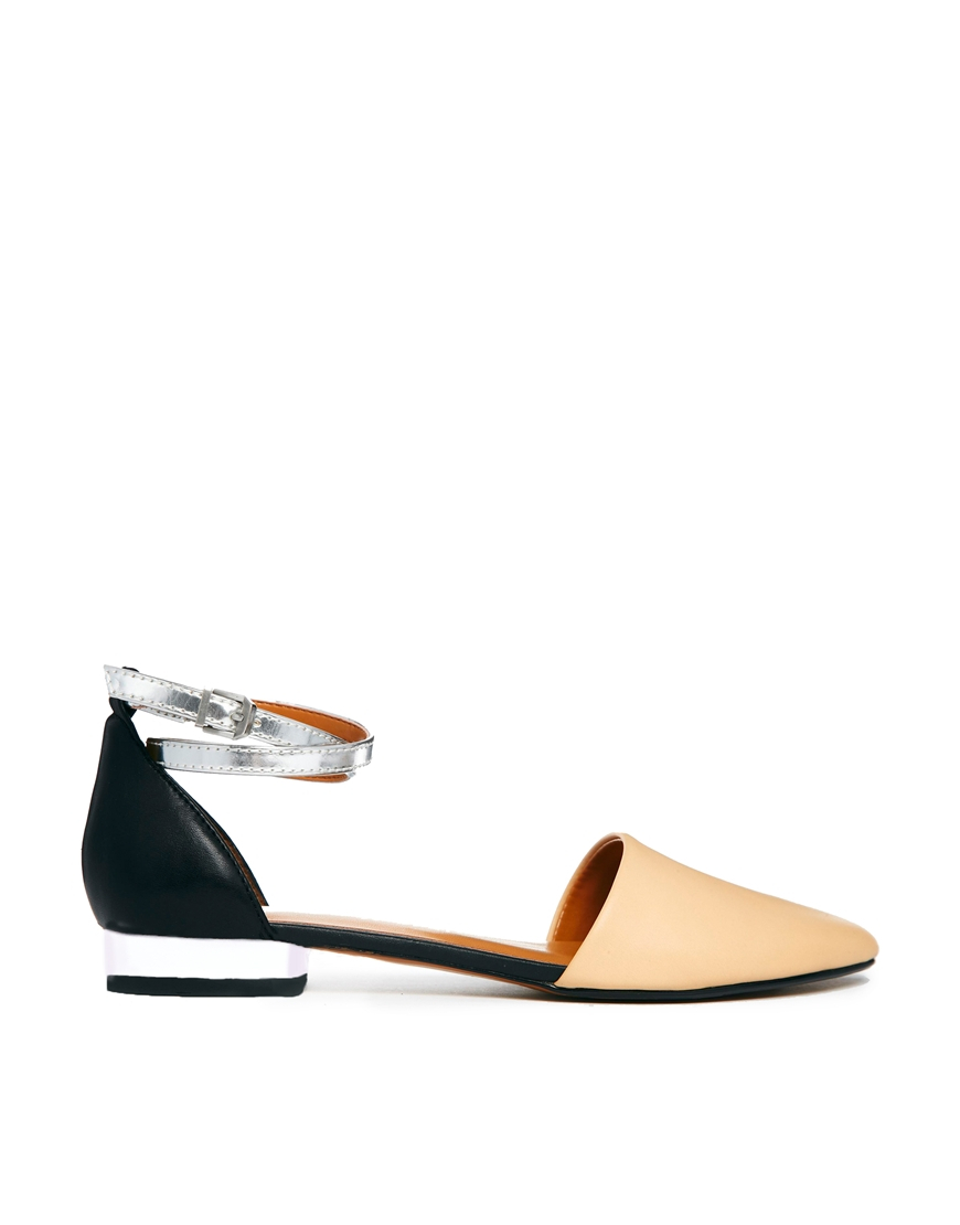 spike flat shoes report signature spike two part flat shoes in beige spike flat shoes report signature spike two part flat shoes in beige