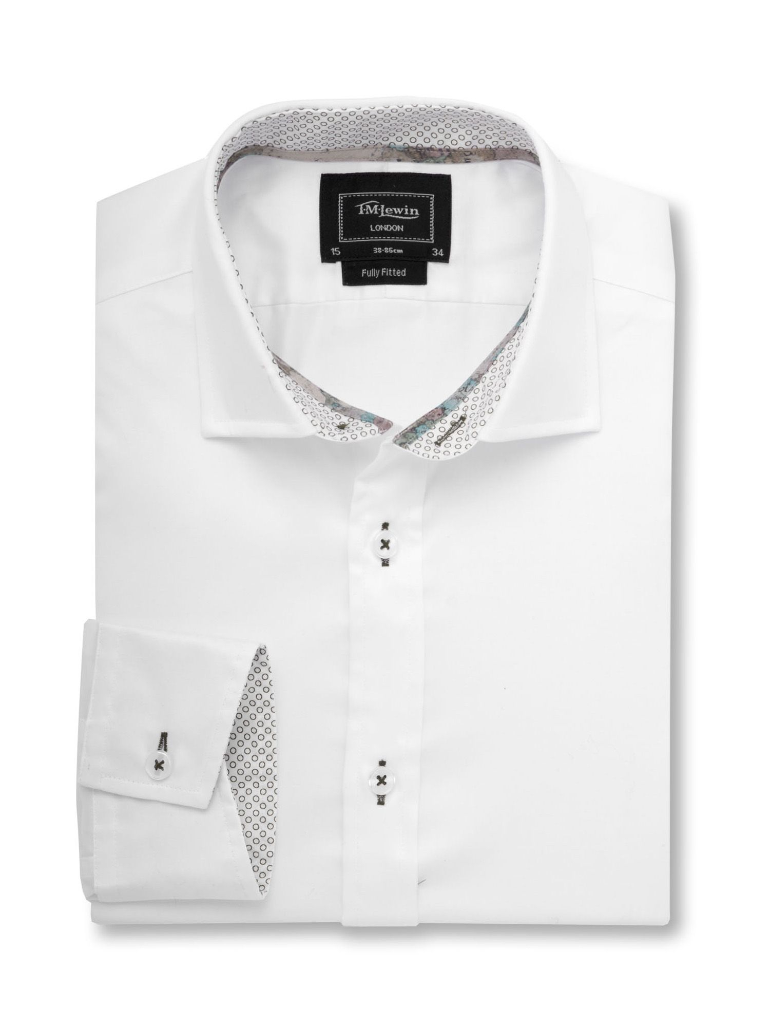 Tm Lewin Fully Fitted Long Sleeve Shirt In White For Men Lyst