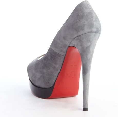louboutin grey suede