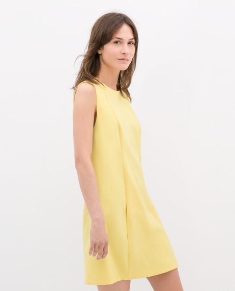 Zara Dress with Pockets in Yellow