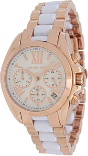 michael kors bradshaw rose tone & pink bracelet smart watch