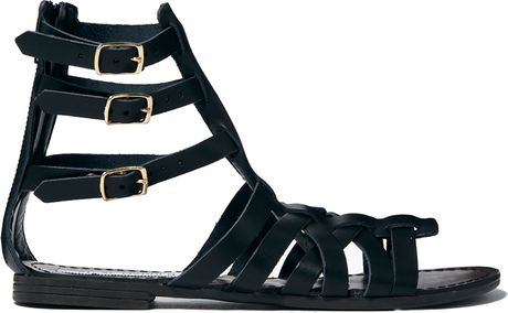 Steve Madden Plato Multi Strap Black Gladiator Flat Sandals in Black ...