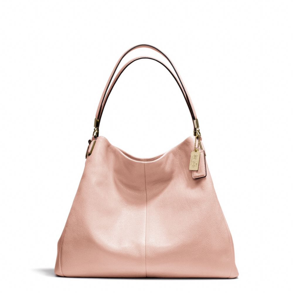 Coach Madison Phoebe Shoulder Bag in Leather in Pink (LI/PEACH ROSE) | Lyst