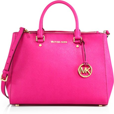 michael kors tote jet dressy pink fuchsia