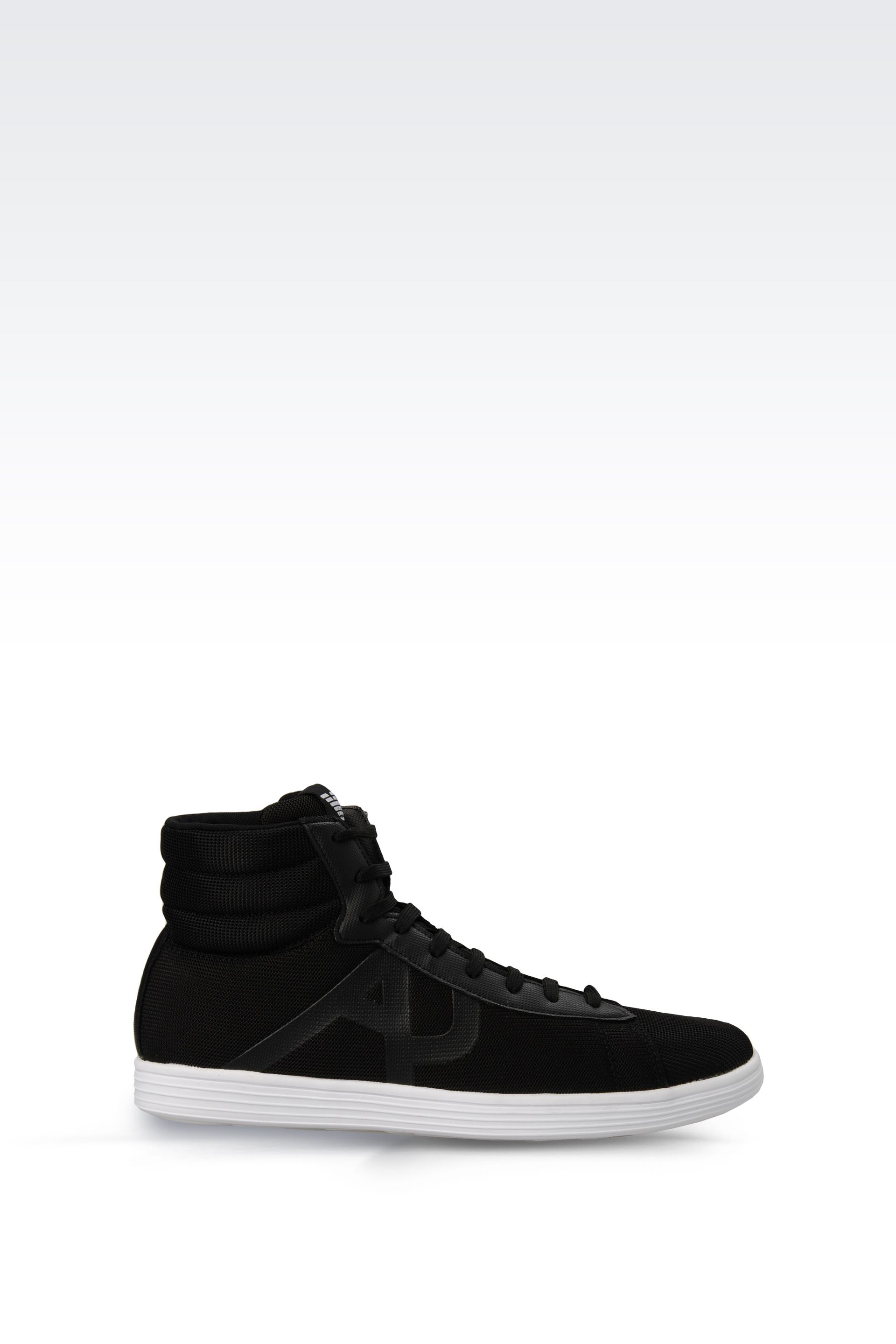 armani jeans high top sneakers