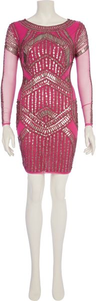 River Island Pink Sequin Embellished Mini Dress In Pink Lyst