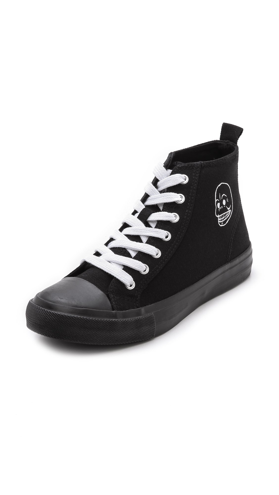 Cheap Monday Base High Top Sneakers White in Black | Lyst