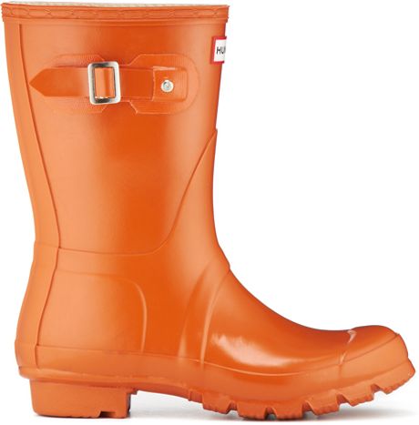 orange hunter rain boots