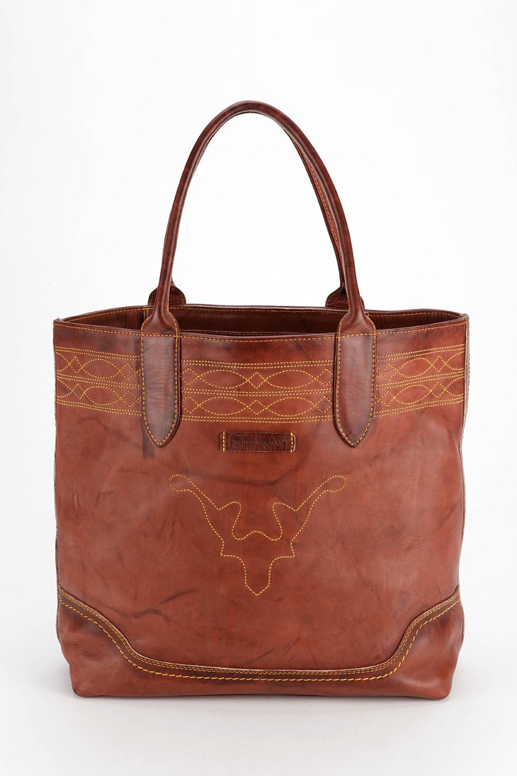 Frye Campus Stitch Leather Tote Bag in Brown | Lyst