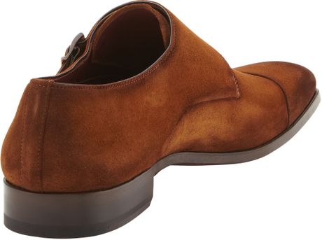 mens brown suede cap toe shoes