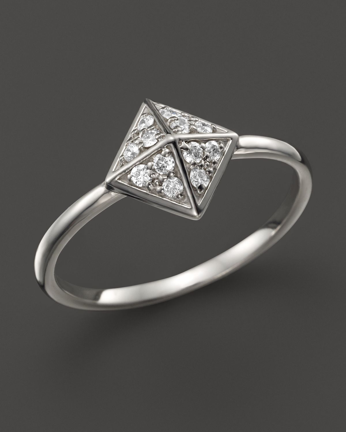 Kc Designs Diamond Pyramid Ring In 14K White Gold, .15 Ct. T.W. in Silver (White Gold) Lyst