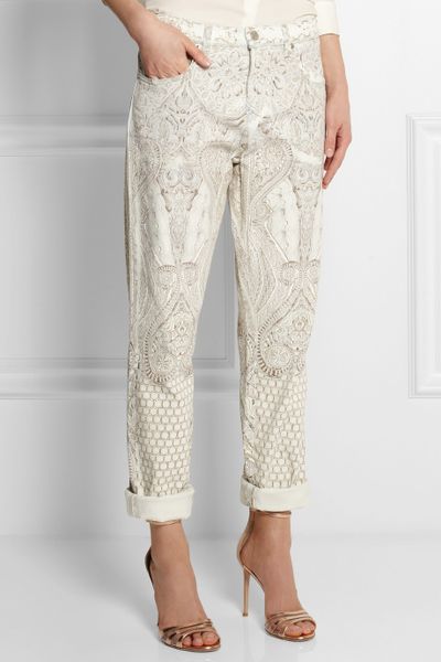 roberto cavalli white jeans