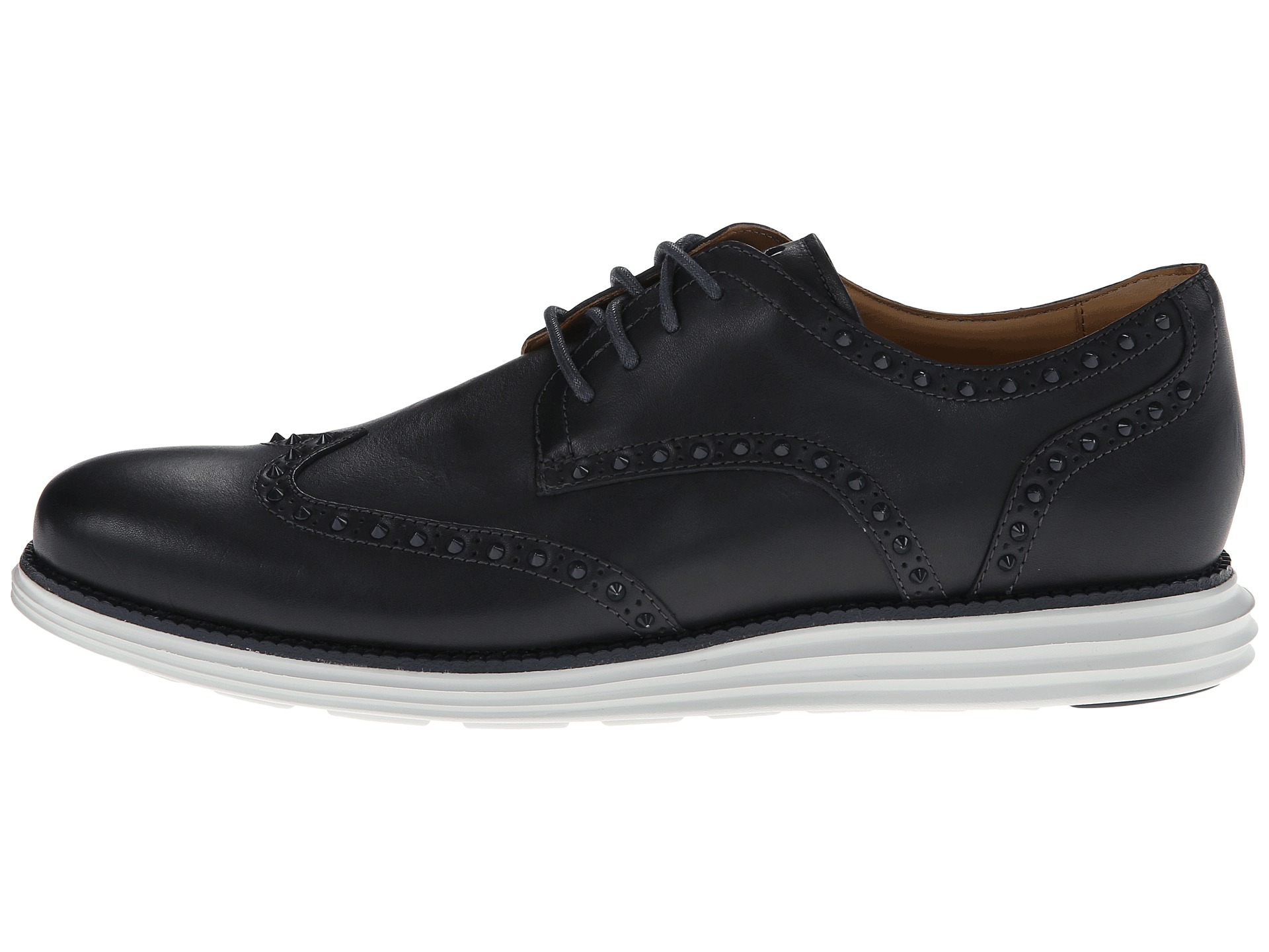 cole haan blue wingtip shoes