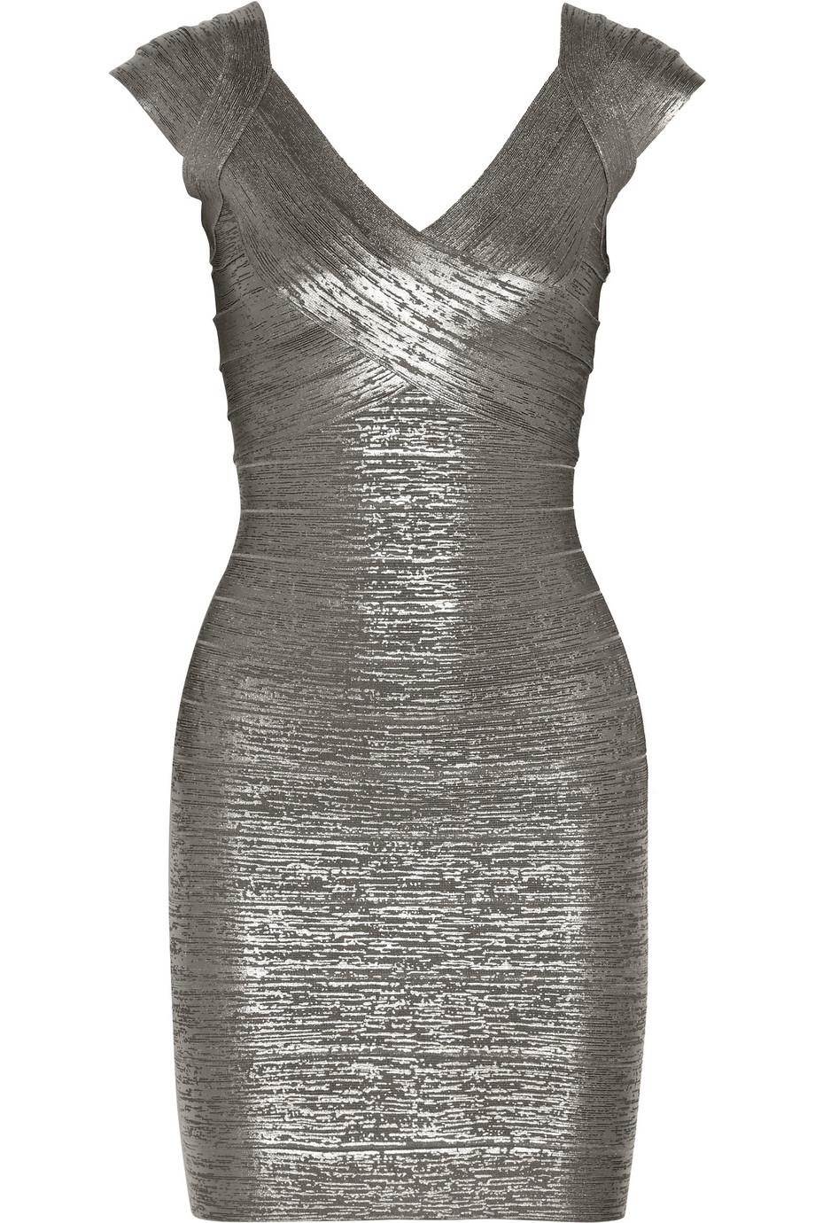 herve leger silver gown
