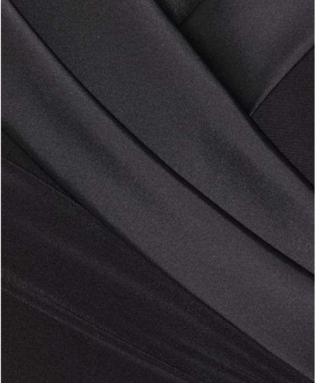 ralph lauren sleeveless portrait collar draped gown